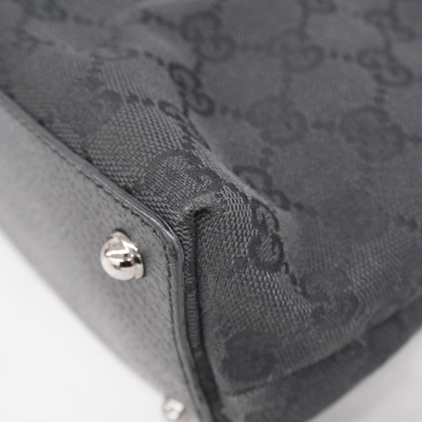 Gucci Black Canvas Tote Bag (Pre-Owned)