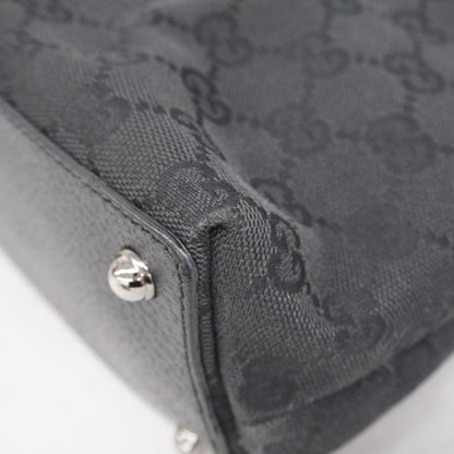 Gucci Black Canvas Tote Bag (Pre-Owned)