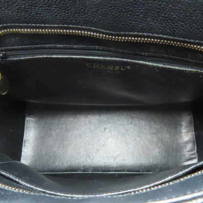 Chanel Black Leather Tote Bag (Pre-Owned)