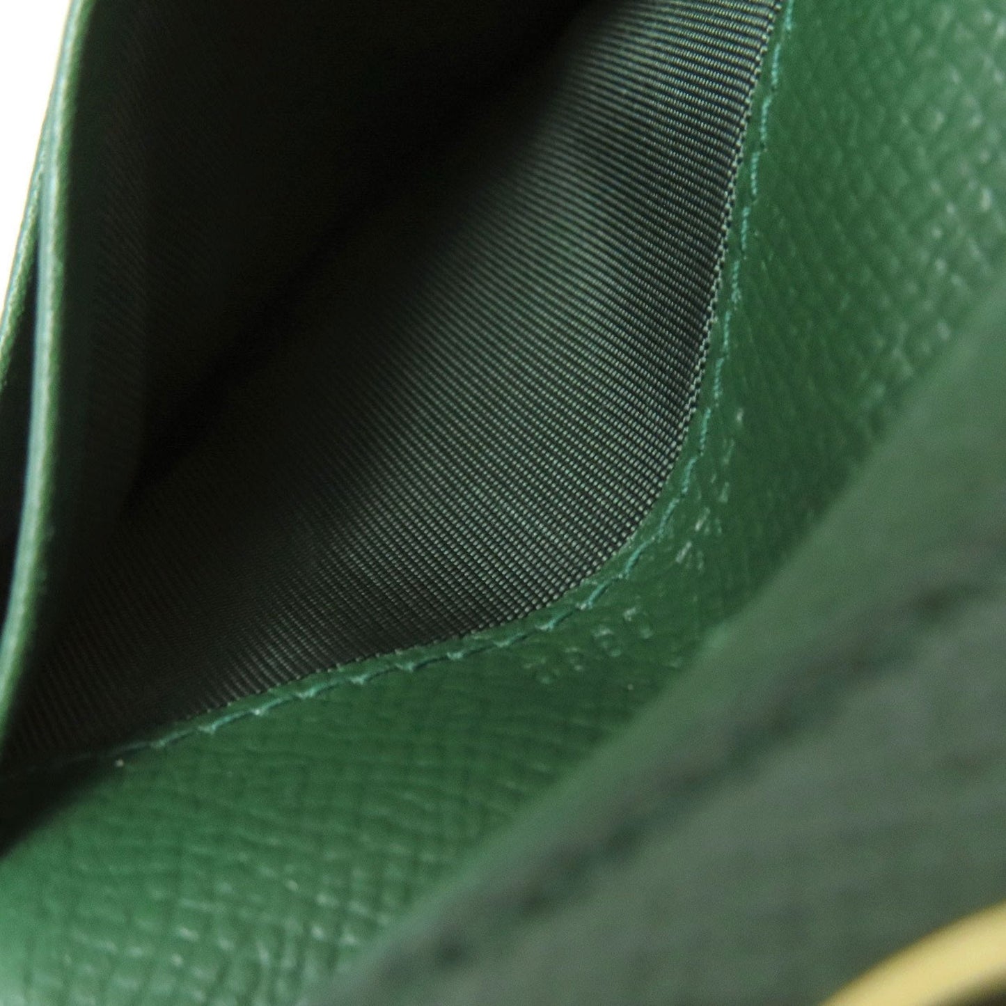 Salvatore Ferragamo Gancini Green Leather Wallet (Bi-Fold) (Pre-Owned)