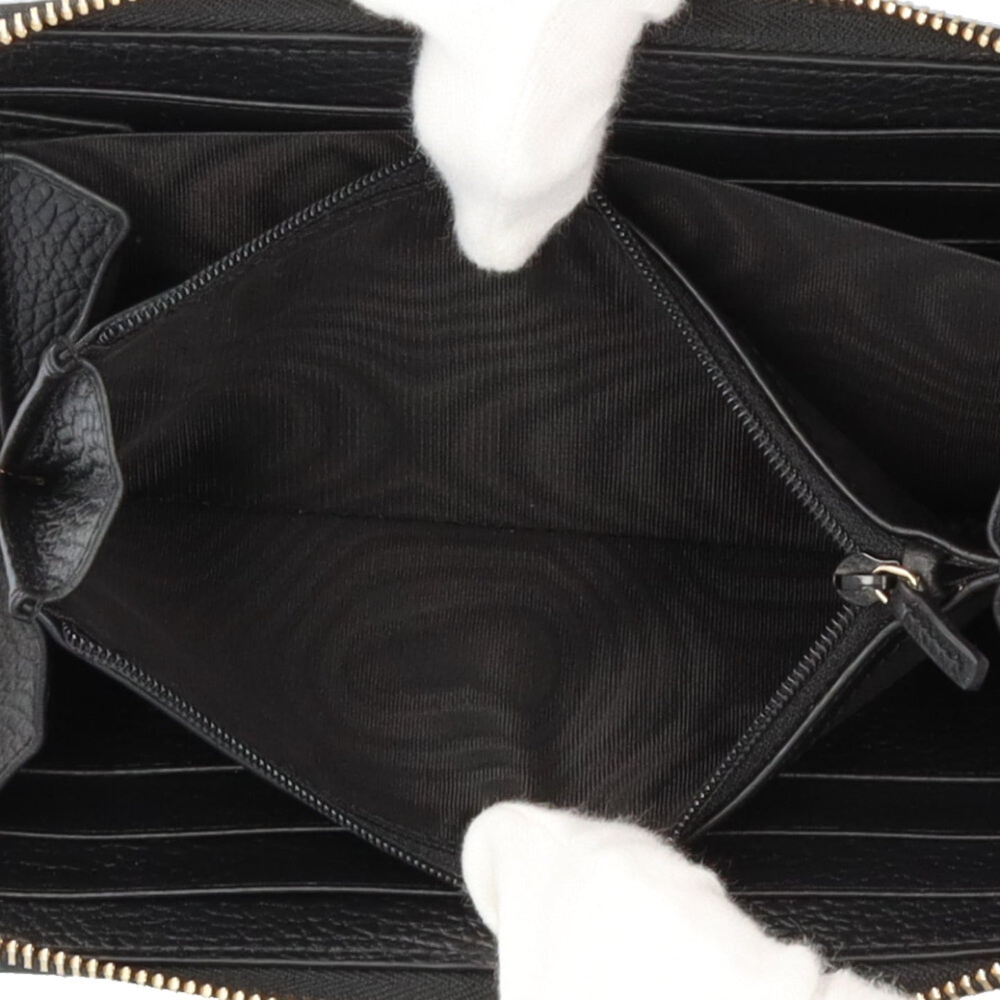 Gucci Black Leather Long Wallet (Bi-Fold) (Pre-Owned)