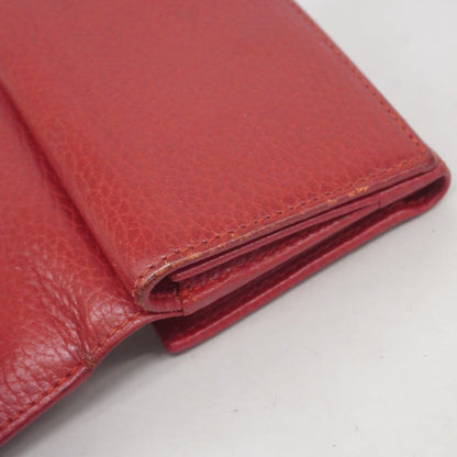 Gucci Red Color Leather Wallet (Tri-Fold) (Pre-Owned)