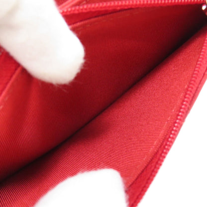 Chanel Matelasse Red Color Leather Wallet (Bi-Fold) (Pre-Owned)