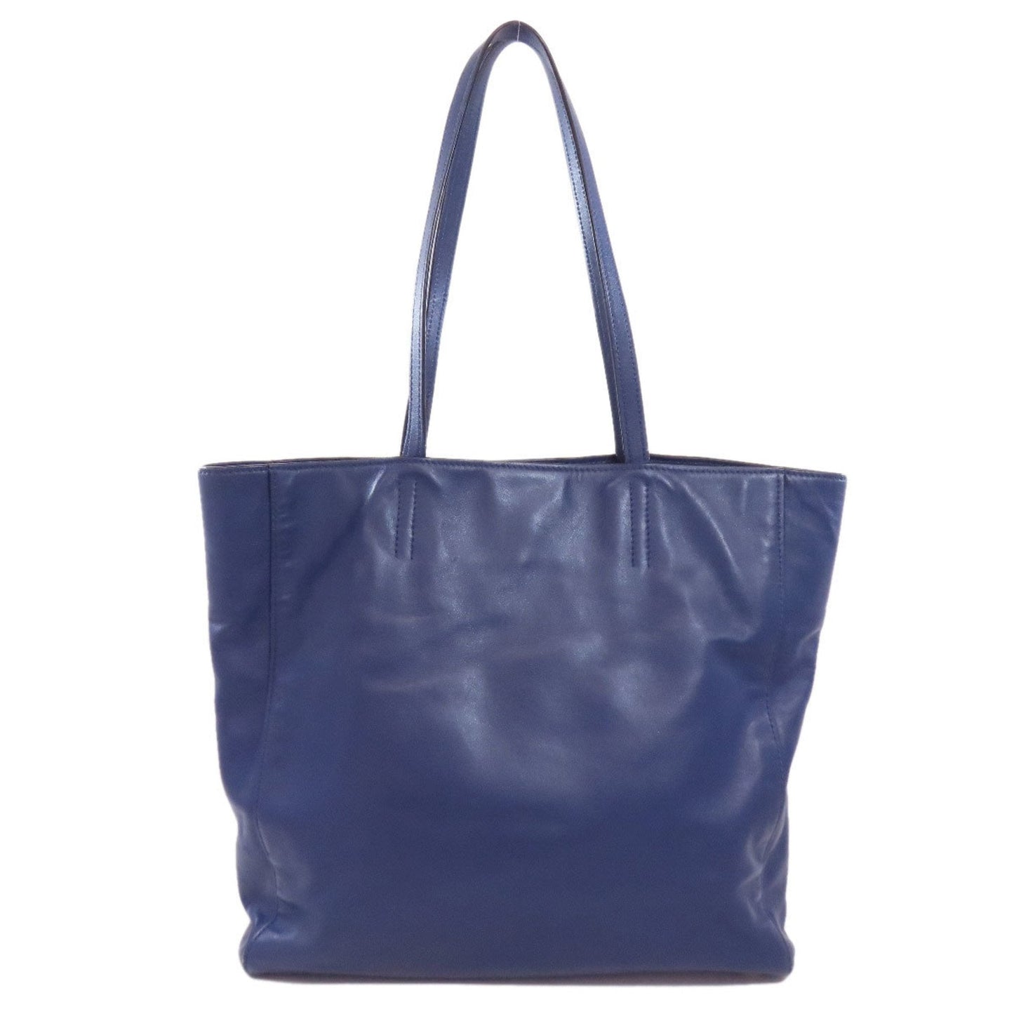 Miu Miu Navy Leather Tote Bag (Pre-Owned)