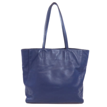 Miu Miu Navy Leather Tote Bag (Pre-Owned)