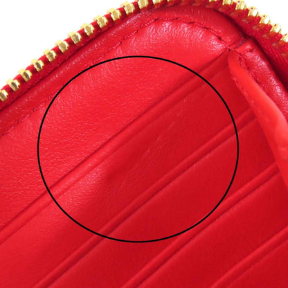 Prada Lacca Red Color Leather Long Wallet (Bi-Fold) (Pre-Owned)