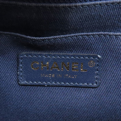 Chanel Navy Leather Tote Bag (Pre-Owned)