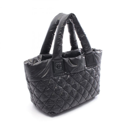 Chanel Black Bordeaux Nylon Leather Tote Bag (Pre-Owned)