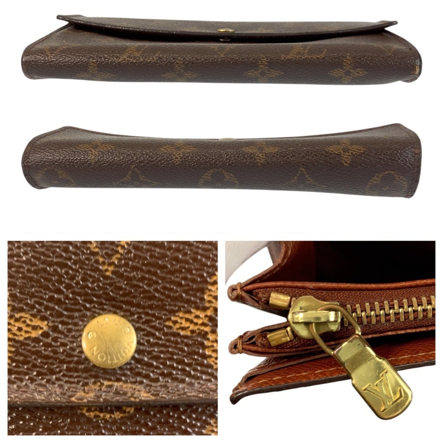 Louis Vuitton Brown Monogram Monogram Long Wallet (Bi-Fold) (Pre-Owned)