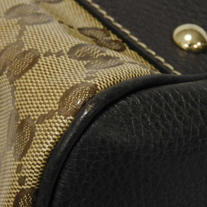 Gucci Beige Brown Gg Crystal Canvas Vinyl Coated Canvas Shoulder Bag Tote Bag (Pre-Owned)