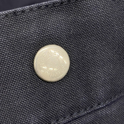 Hermes Green Navy Canvas Tote Bag (Pre-Owned)