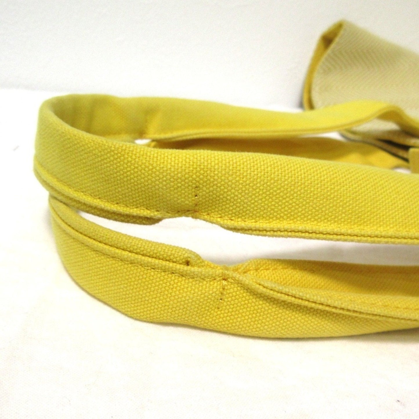 Hermes White Yellow Pouch Tote Bag (Pre-Owned)