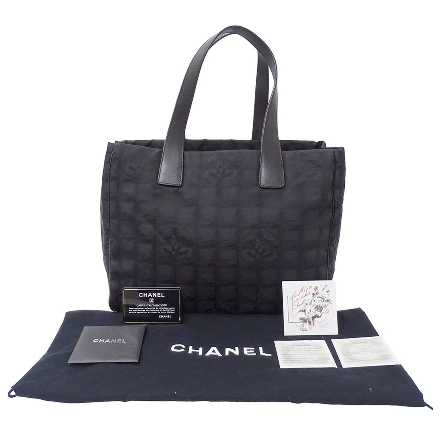 Chanel Black Nylon Tote Bag (Pre-Owned)