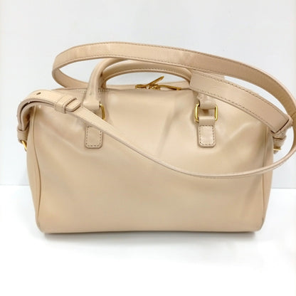 Yves Saint Laurent Beige Leather Handbag Shoulder Bag (Pre-Owned)