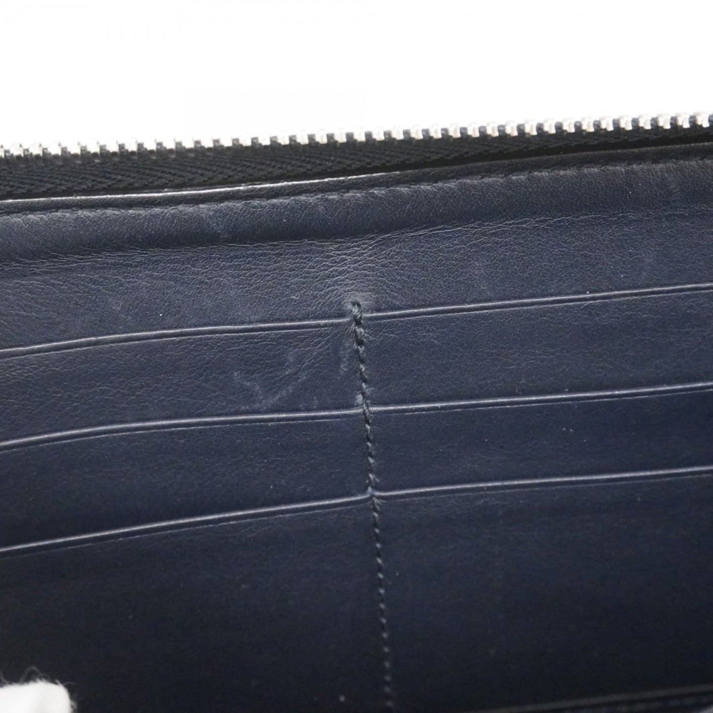 Gucci Navy Leather Long Wallet (Bi-Fold) (Pre-Owned)