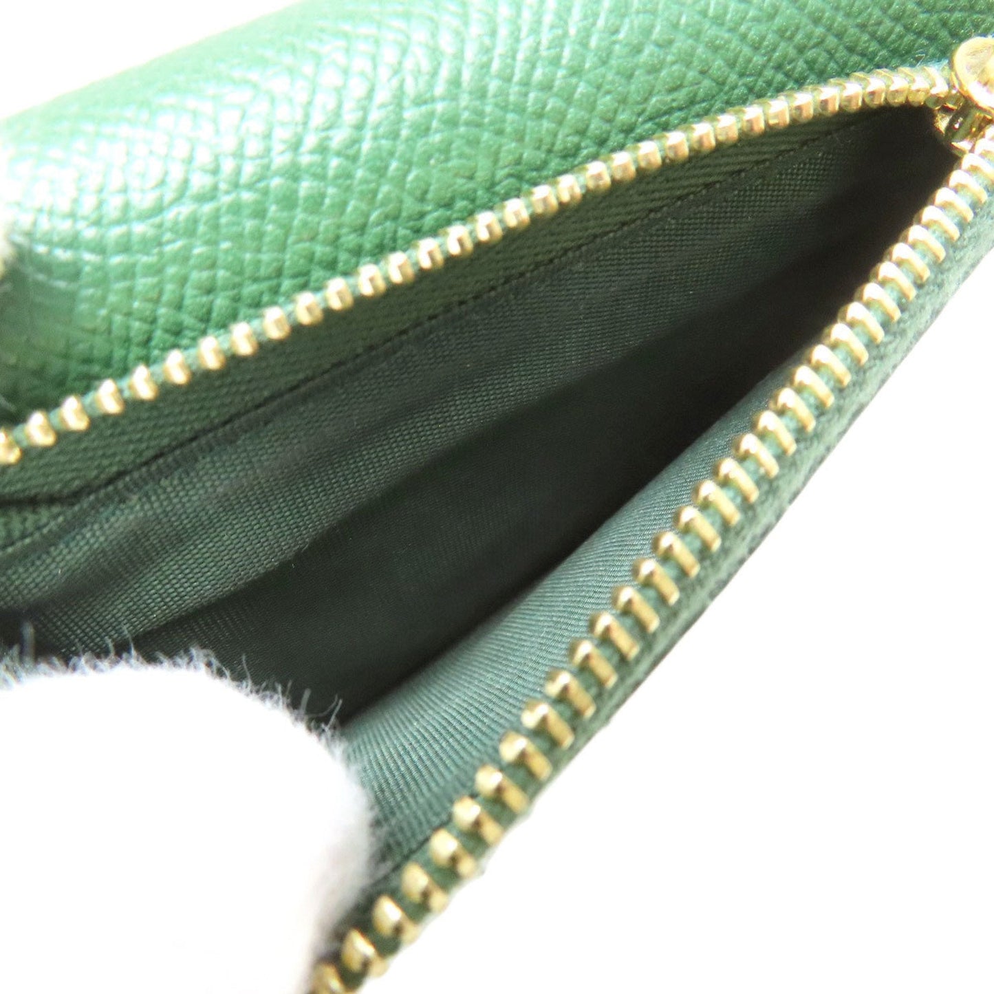 Salvatore Ferragamo Gancini Green Leather Wallet (Bi-Fold) (Pre-Owned)