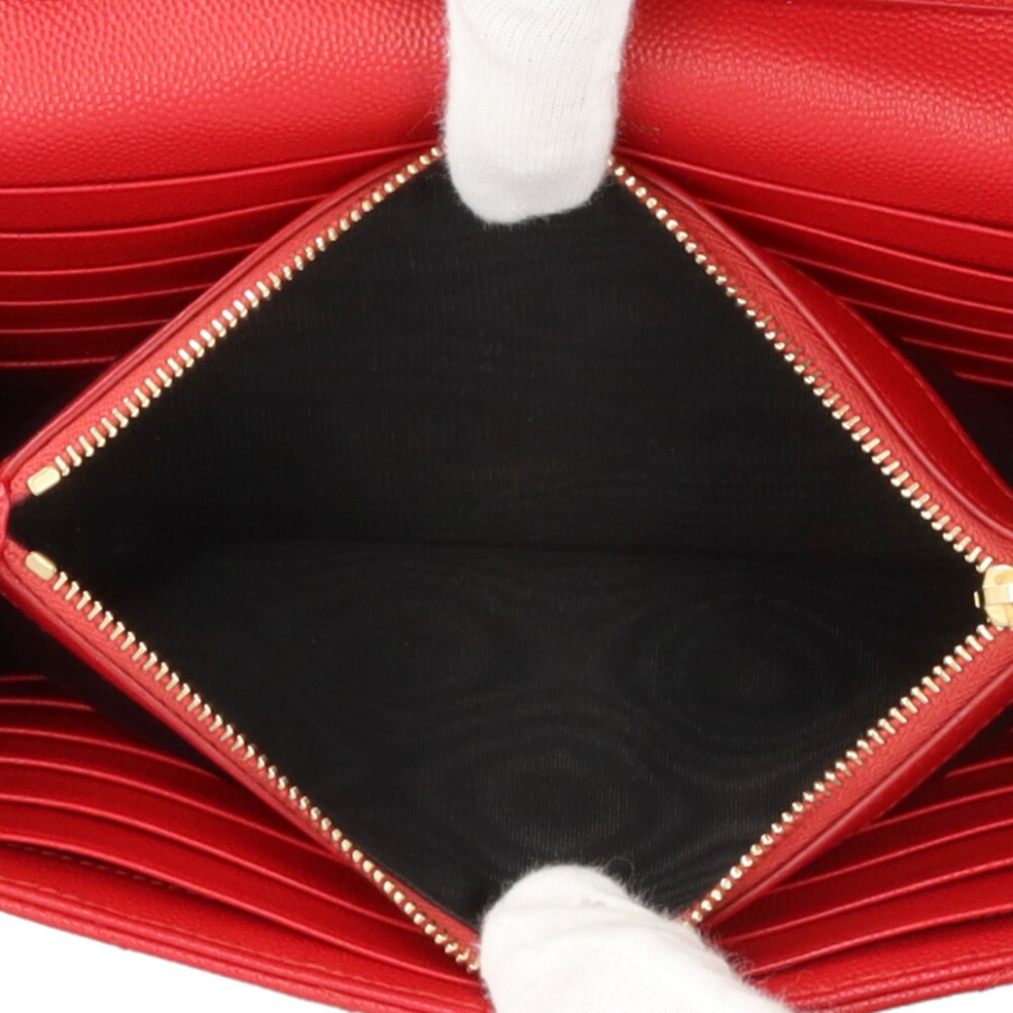 Saint Laurent Red Color Leather Chain/Shoulder Wallet (Pre-Owned)