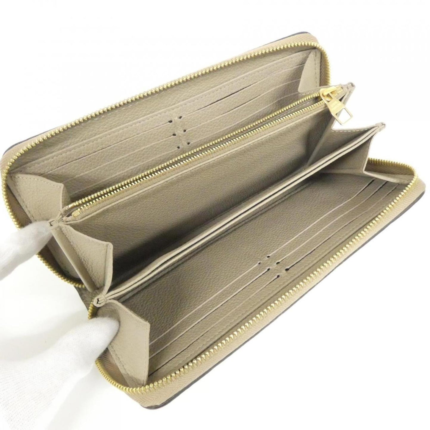 Louis Vuitton Tourterelle Leather Long Wallet (Bi-Fold) (Pre-Owned)