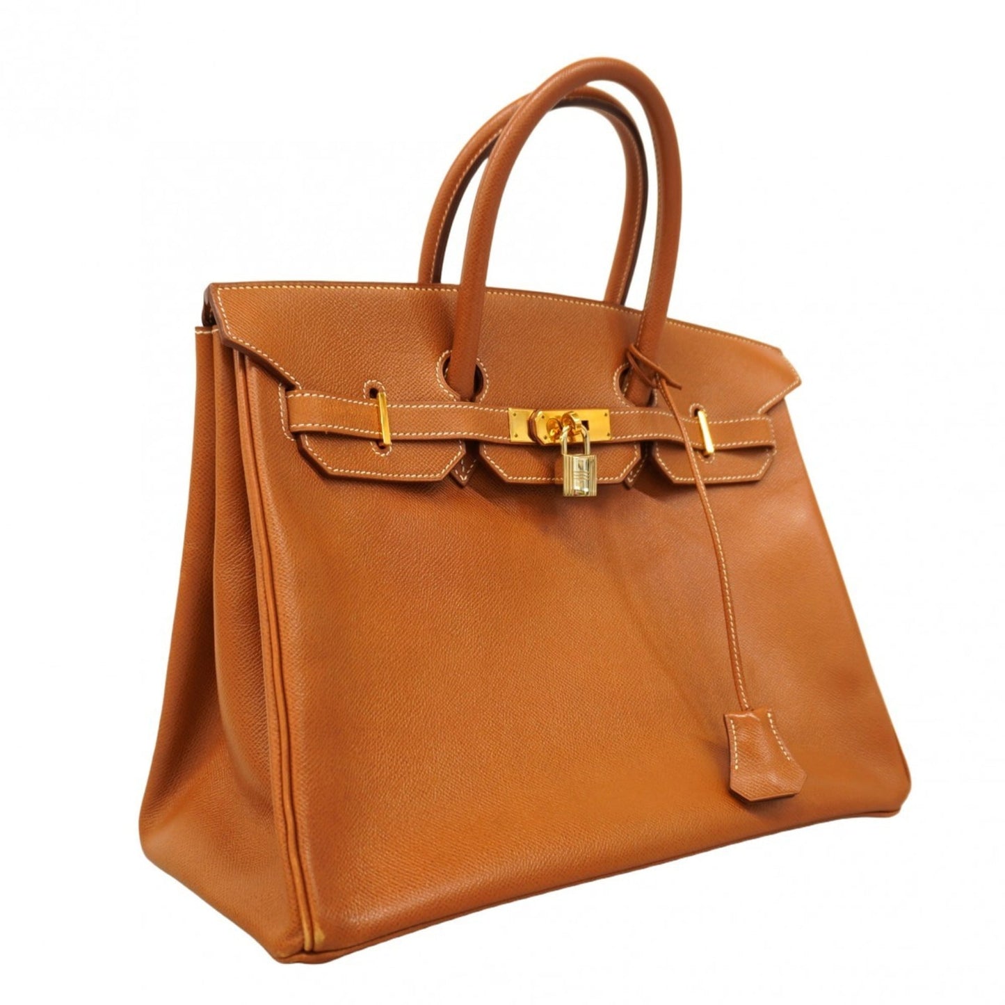 Hermes Gold Courchevel Leather Handbag (Pre-Owned)