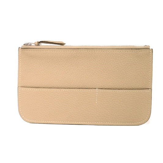 Hermes Beige Taurillon Clemence Leather Coin Purse/Coin Case (Pre-Owned)
