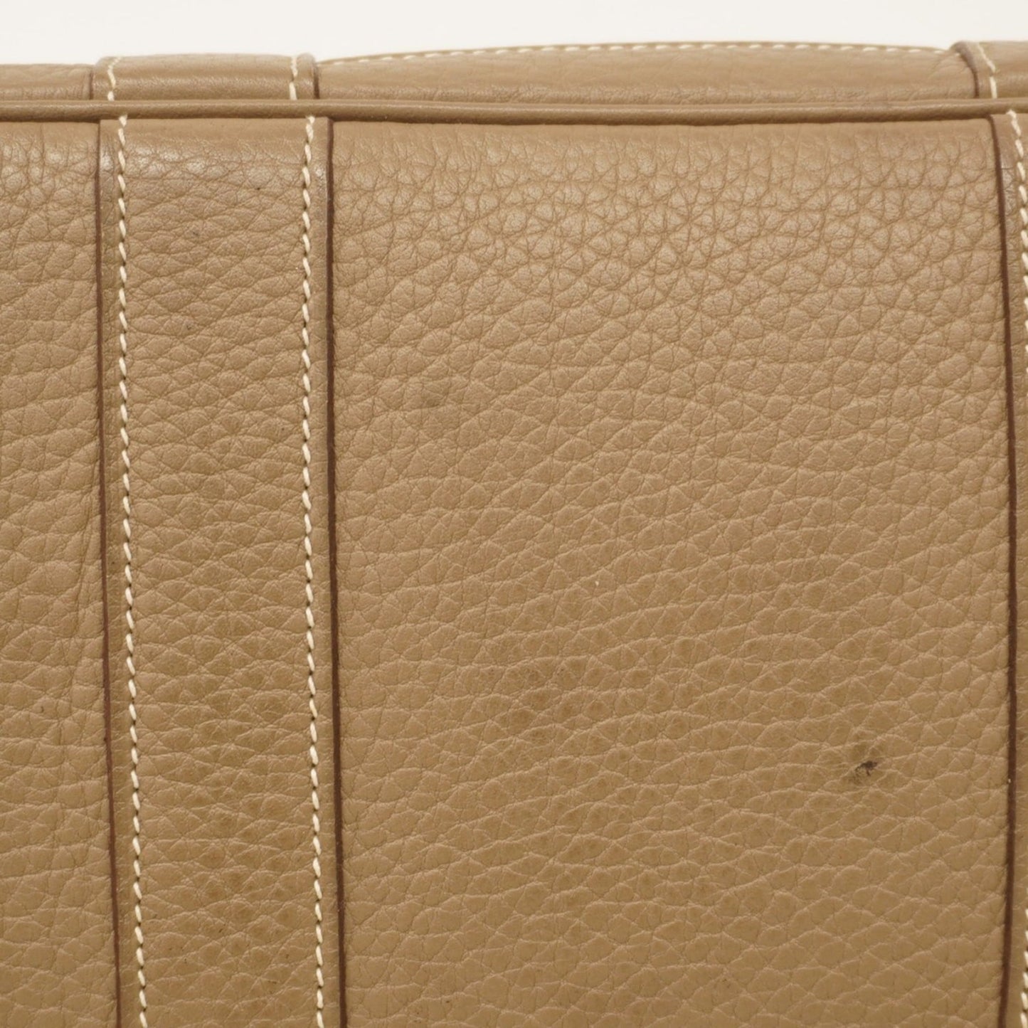 Hermes Etoupe Gray Toile Officier Tote Bag (Pre-Owned)