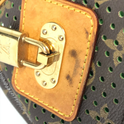 Louis Vuitton Brown Green Monogram Monogram Perforated Boston Bag Handbag Tote Bag (Pre-Owned)