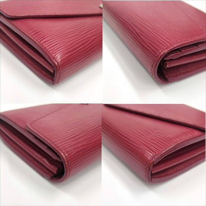 Louis Vuitton Fuchsia Epi Leather Long Wallet (Tri-Fold) (Pre-Owned)