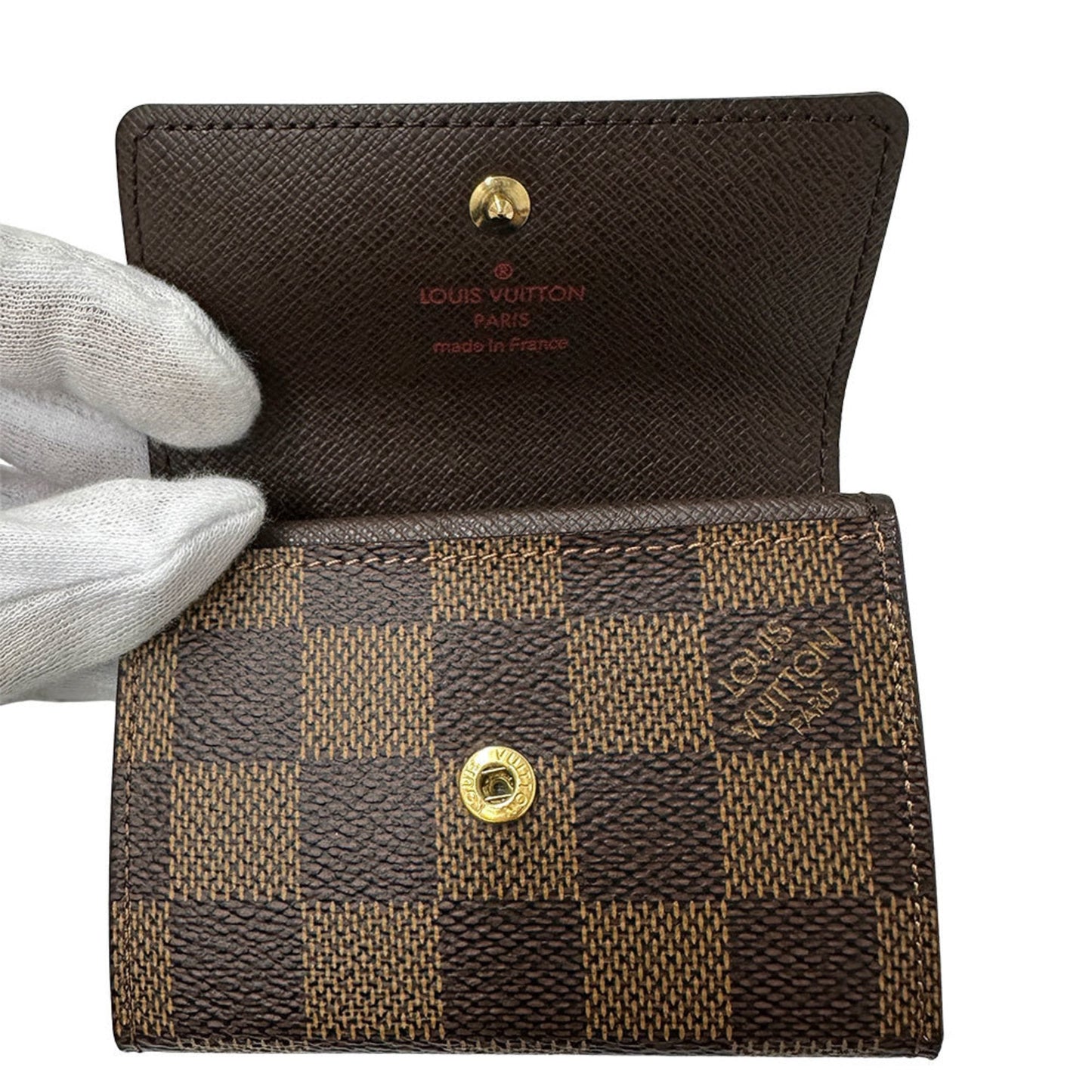 Louis Vuitton Damier Canvas Ebene Damier Canvas Coin Purse/Coin Case (Pre-Owned)