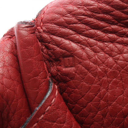 Hermes Red Color Rouge Garance Taurillon Clemence Leather Shoulder Bag (Pre-Owned)