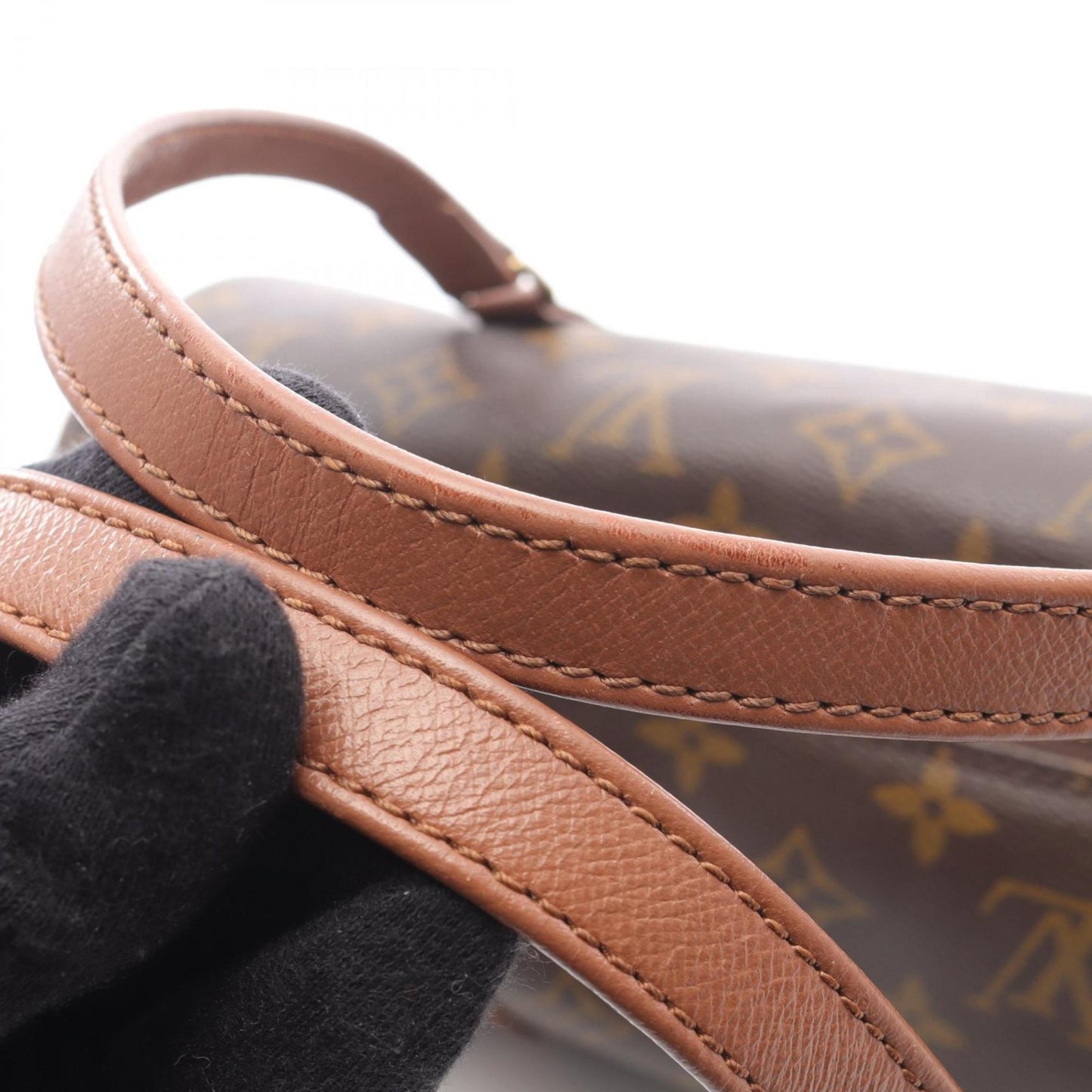 Louis Vuitton Brown Pvc Coated Canvas Leather Handbag (Pre-Owned)