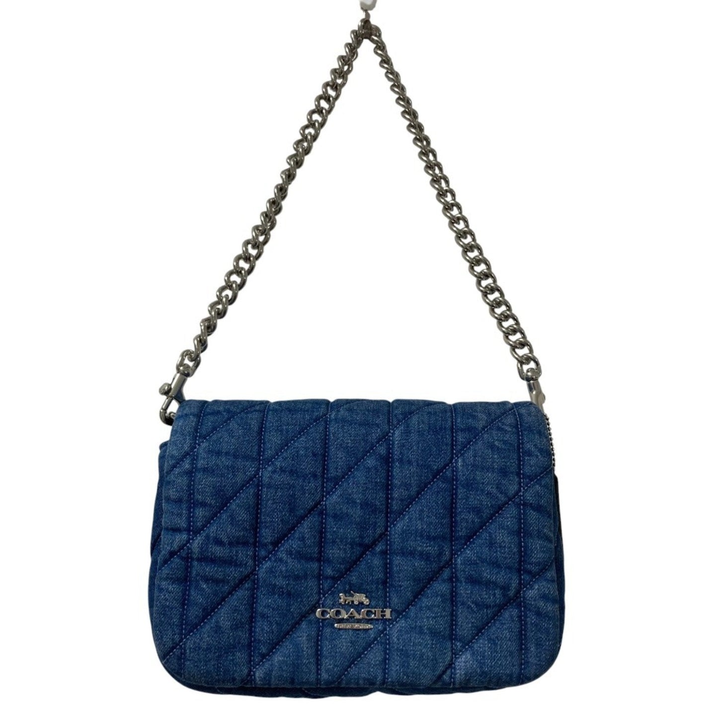Coach Blue Quilting Shoulder Bag (Pre-Owned)