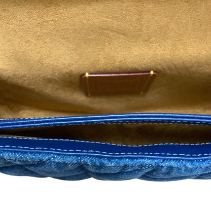 Coach Blue Quilting Shoulder Bag (Pre-Owned)