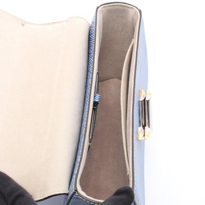 Louis Vuitton Blue White Leather Shoulder Bag (Pre-Owned)