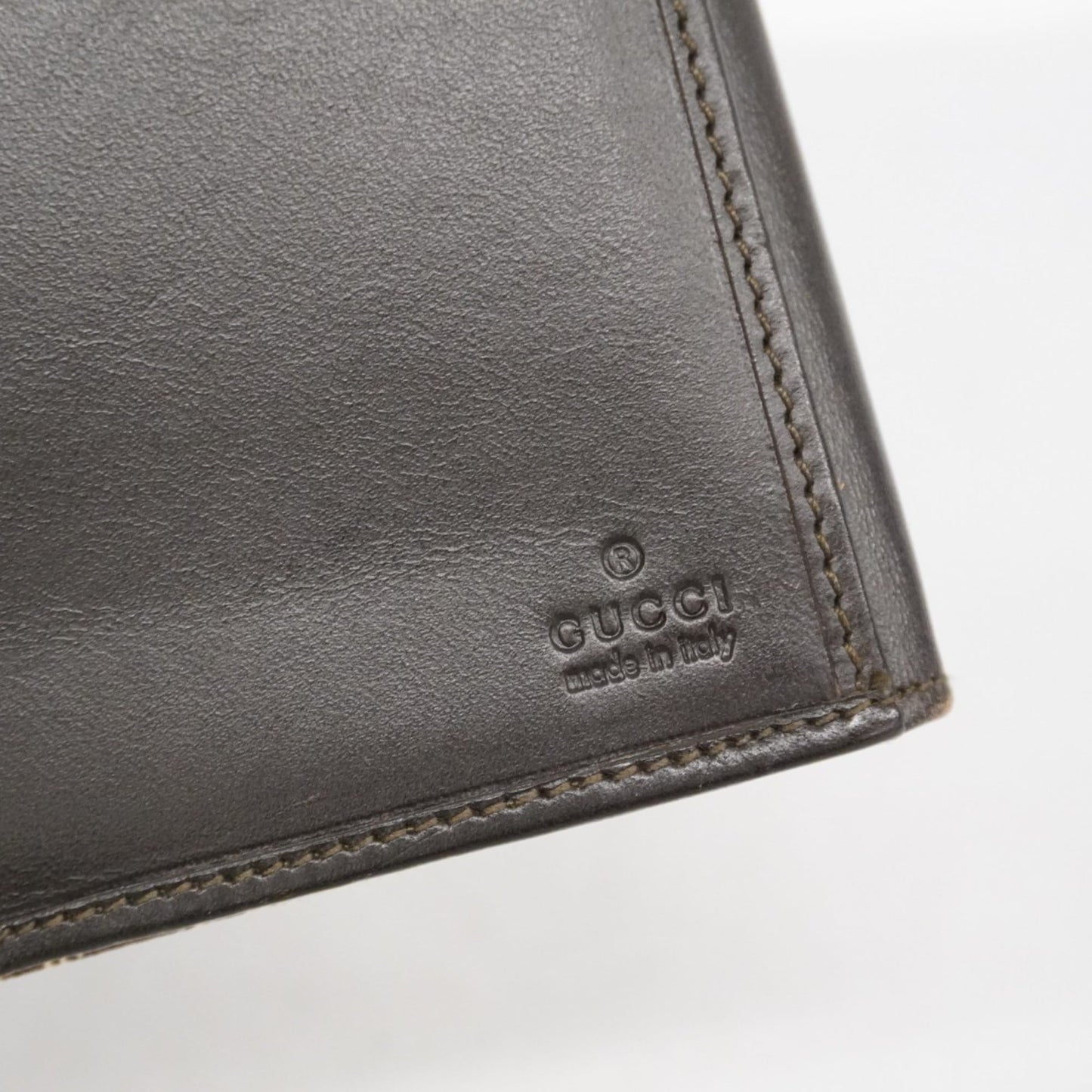 Gucci Brown Canvas Long Wallet (Bi-Fold) (Pre-Owned)