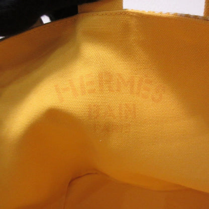 Hermes White Yellow Pouch Tote Bag (Pre-Owned)