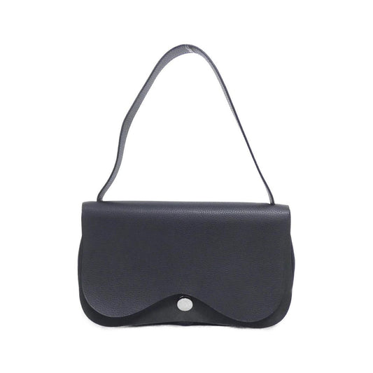 Hermes Silver Toile Chevron Shoulder Bag (Pre-Owned)