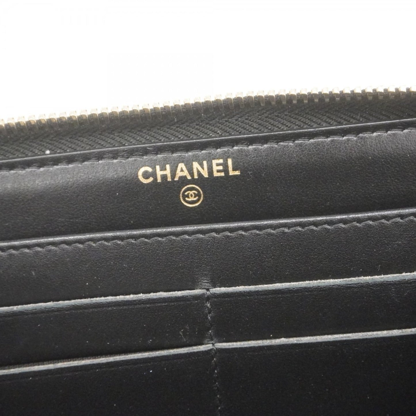 Chanel Navy Fabric Long Wallet (Bi-Fold) (Pre-Owned)