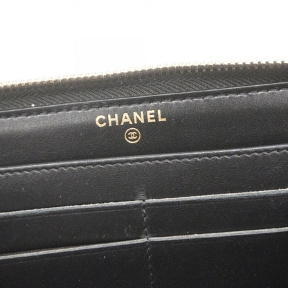 Chanel Navy Fabric Long Wallet (Bi-Fold) (Pre-Owned)