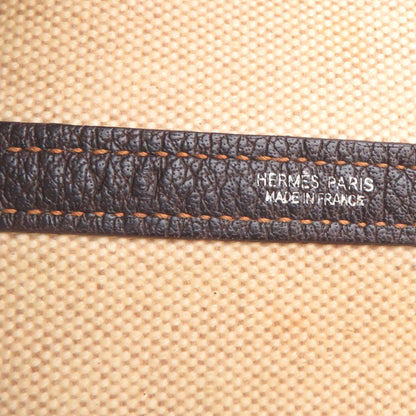 Hermes Brown White Leather Tote Bag (Pre-Owned)