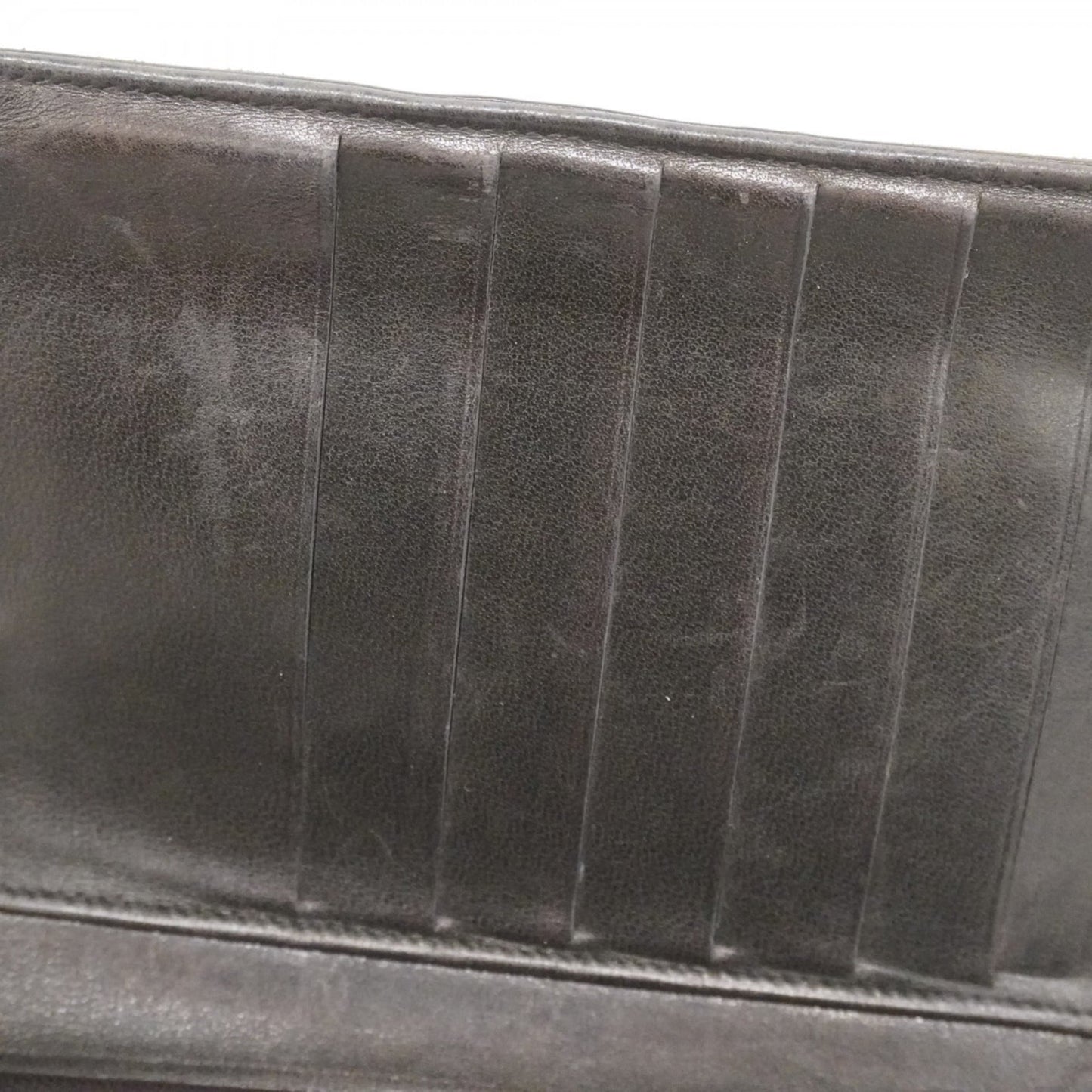 Chanel Black Leather Long Wallet (Bi-Fold) (Pre-Owned)