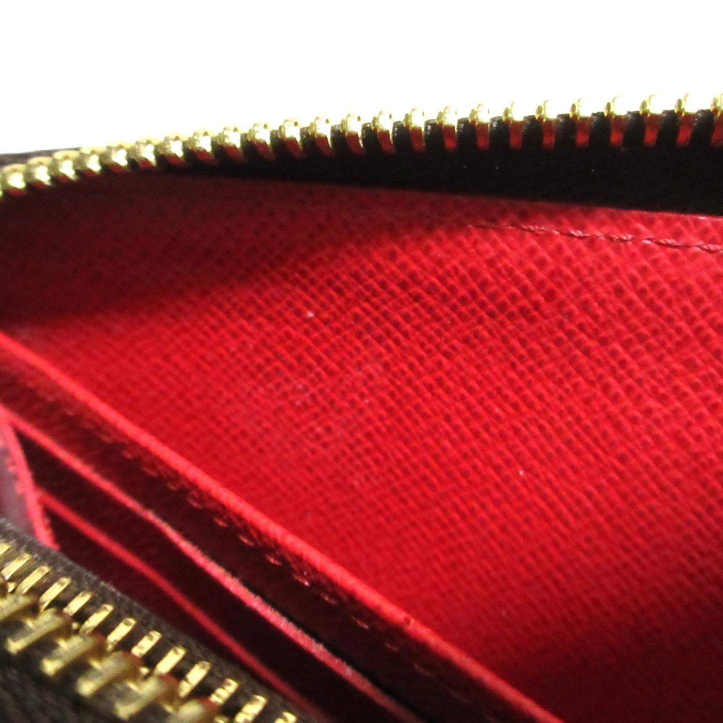 Louis Vuitton Brown Red Color Long Wallet (Bi-Fold) (Pre-Owned)