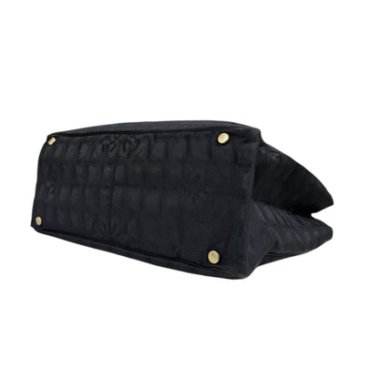Chanel Black Nylon Jacquard Tote Bag (Pre-Owned)