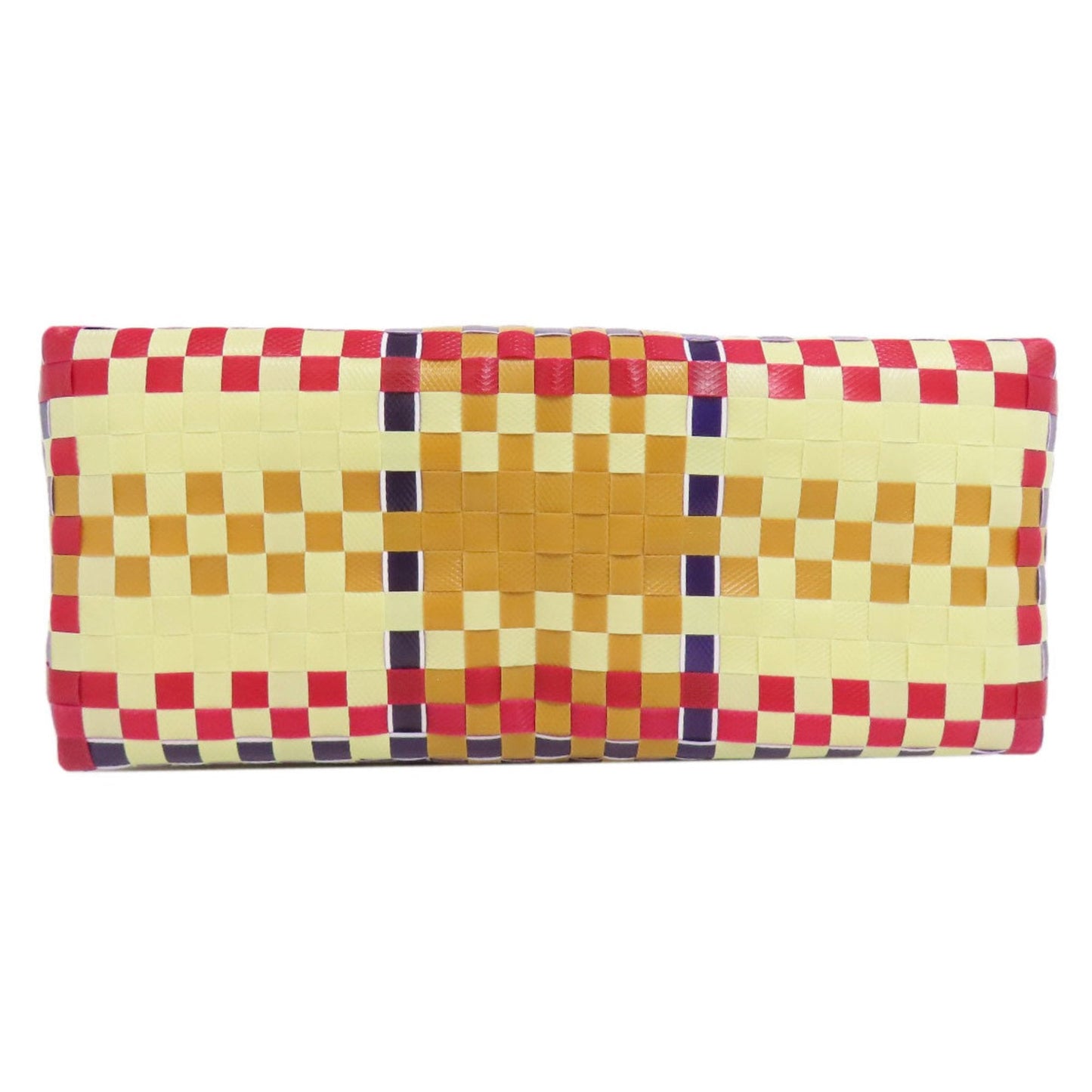 Marni Navy Orange Red Color White Polypropylene Tote Bag (Pre-Owned)