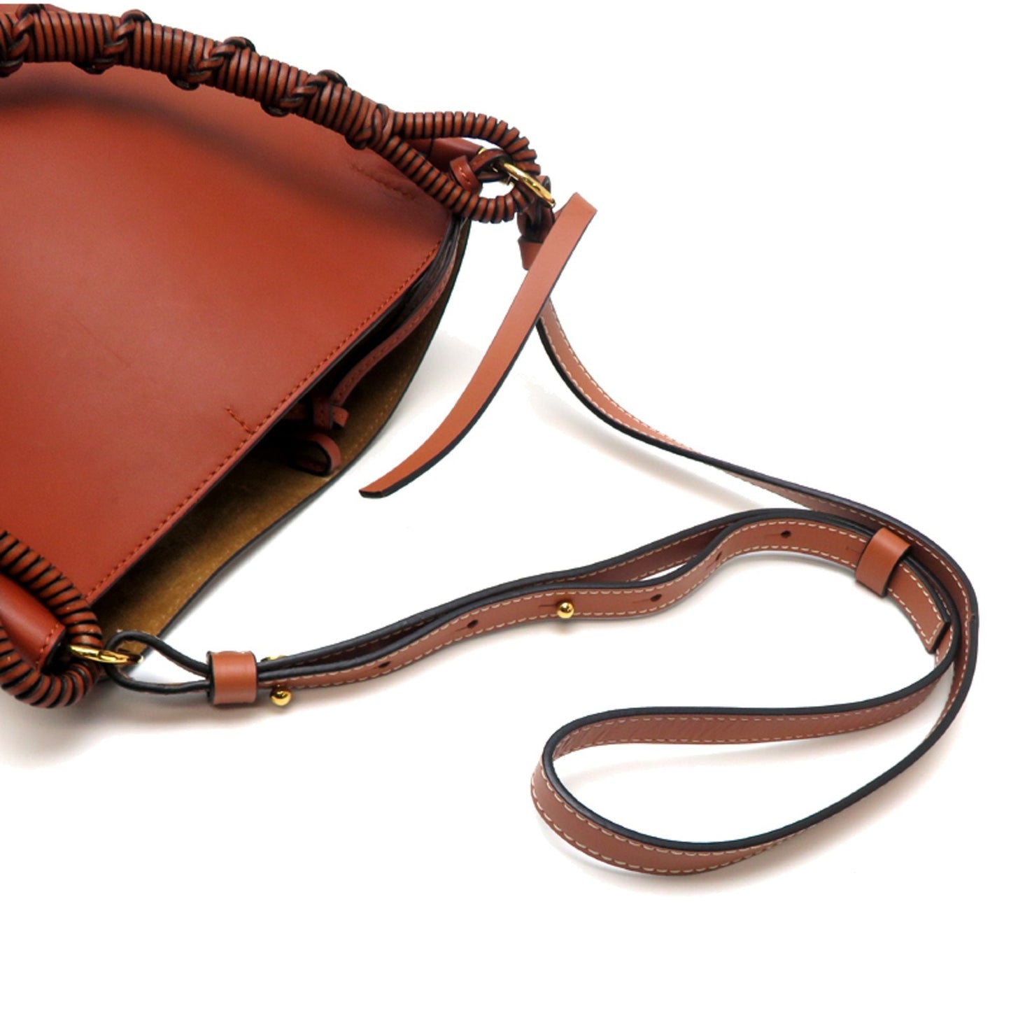 Loewe Brown Leather Handbag Shoulder Bag (Pre-Owned)