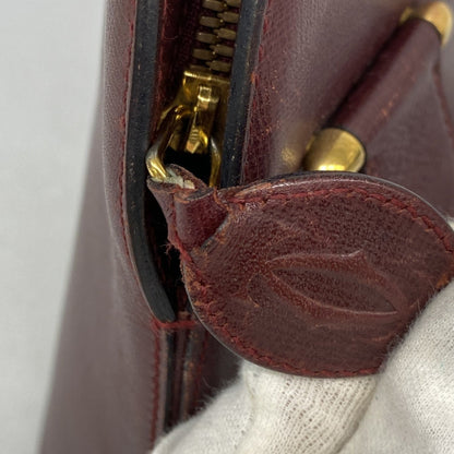 Cartier Bordeaux Leather Shoulder Bag (Pre-Owned)