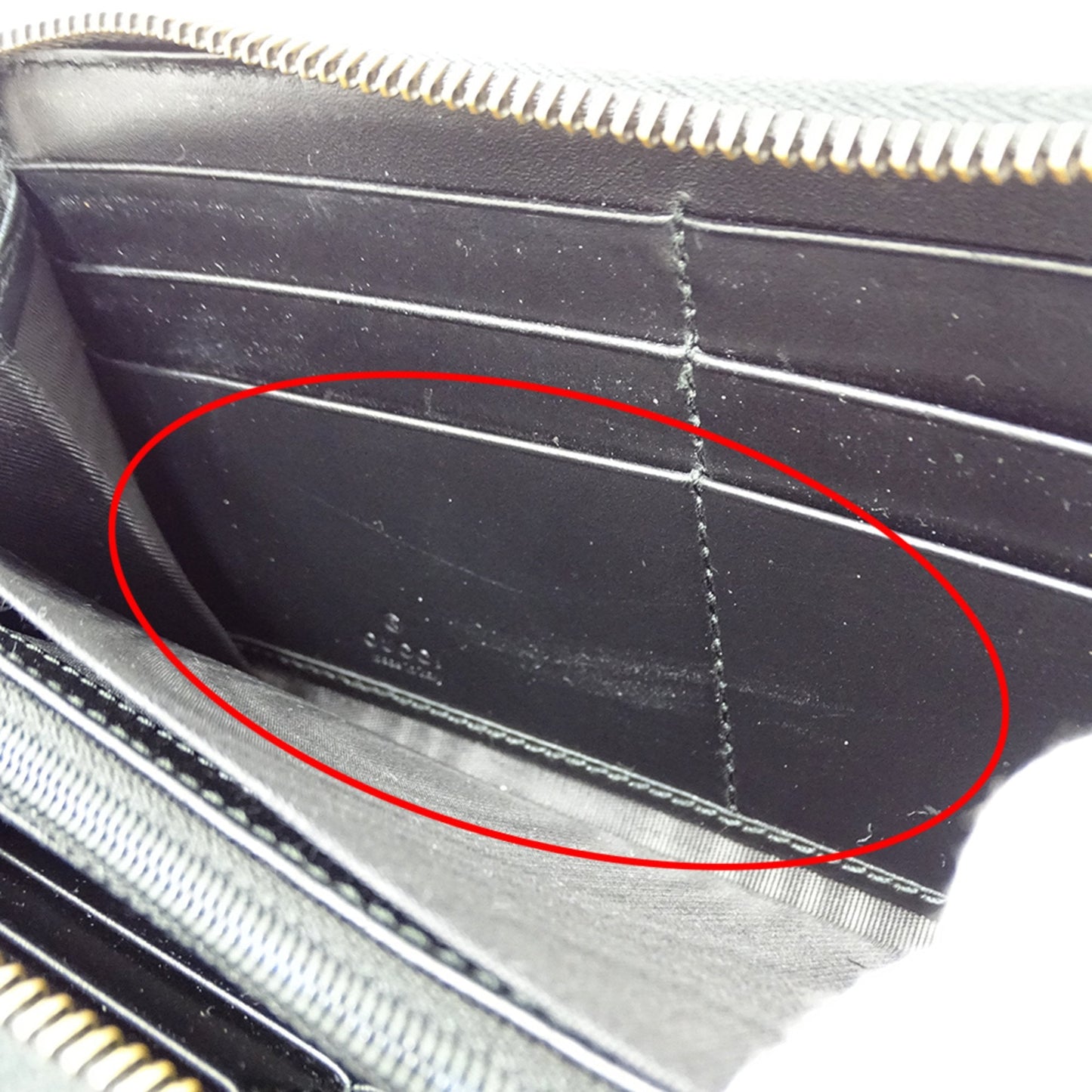 Gucci Black Leather Long Wallet (Bi-Fold) (Pre-Owned)