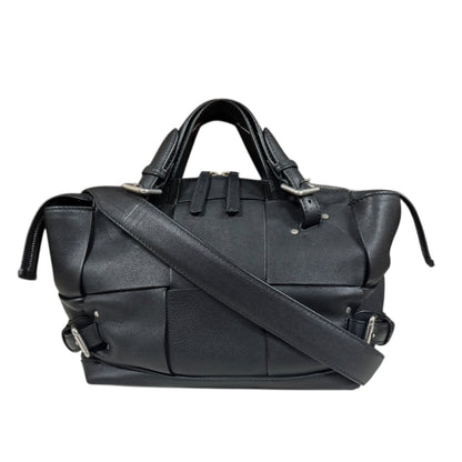 Bottega Veneta Intrecciato Black Intrecciato Shoulder Bag (Pre-Owned)