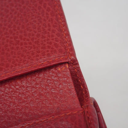 Gucci Red Color Leather Wallet (Tri-Fold) (Pre-Owned)
