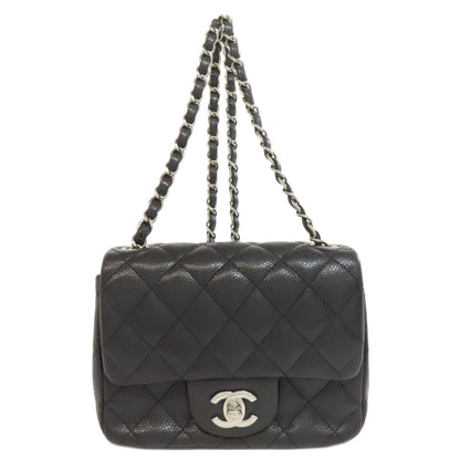 Chanel Matelasse Black Leather Shoulder Bag (Pre-Owned)