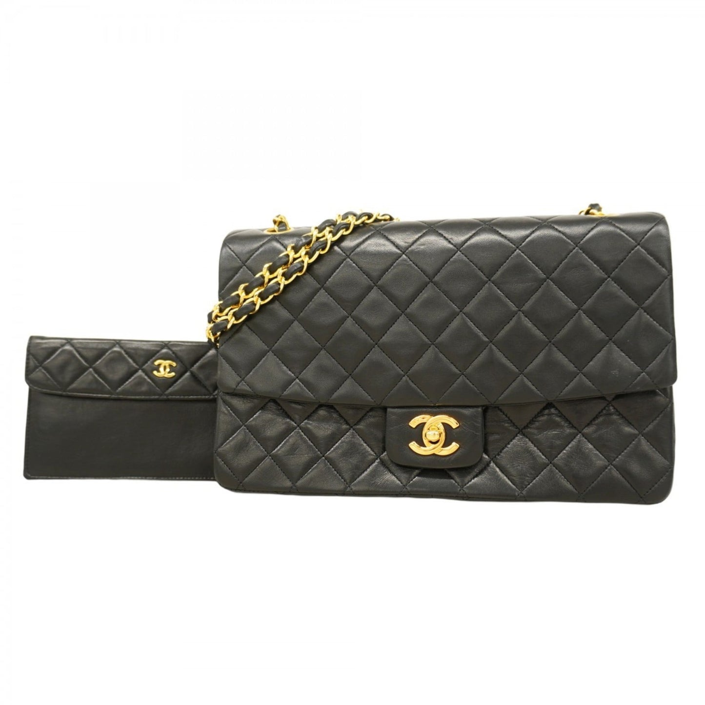 Chanel Black Leather Shoulder Bag (Pre-Owned)